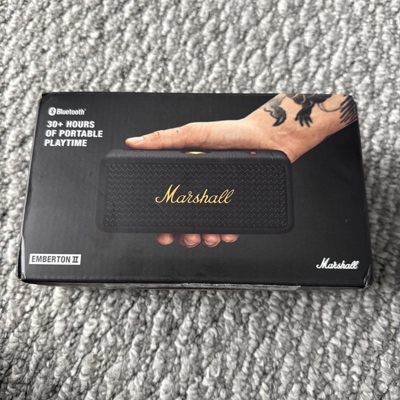 Marshall Emberton II Bluetooth Wireless Speaker Black/Brass NEW Open Box
